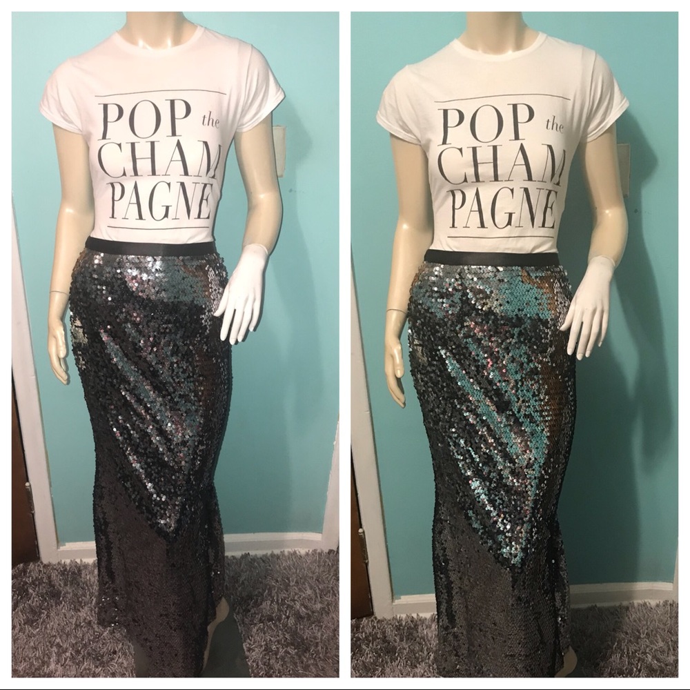 Sequins maxi skirt